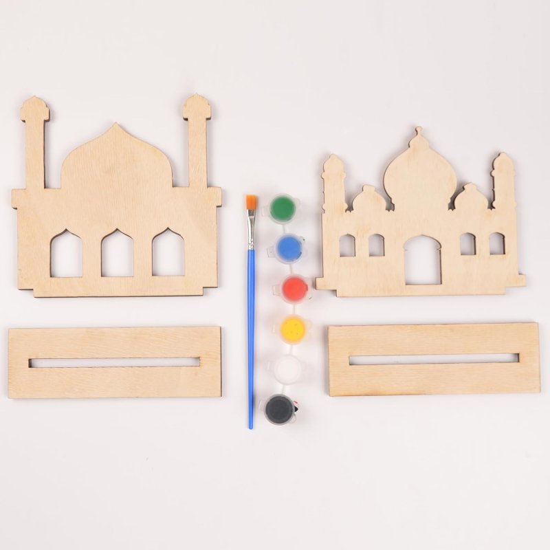 Laser Cut Diy Wood Ramadan Kids Activity – Paint Your Own Mosque