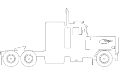 Silhouette von Peterbilt Truck DXF-Datei