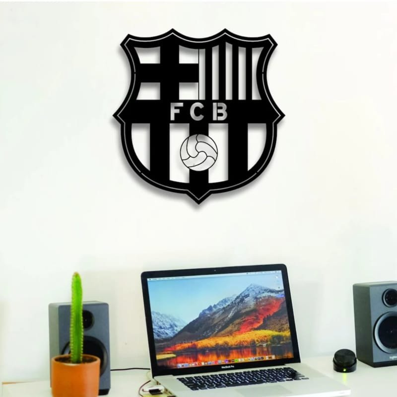 Laser Cut FC Barcelone Logo Symbol Wall Decor