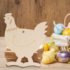 Laser Cut Easter Festival Wood Ornament