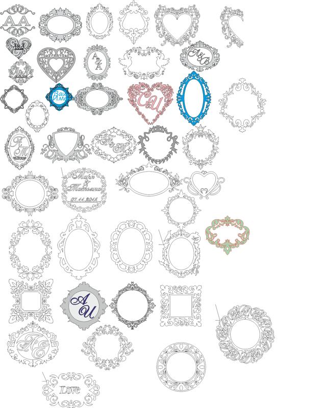 Download Wedding Monogram Vector Art Collection Free Vector cdr ...