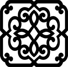 Wrought Iron Frame Pattern dxf File