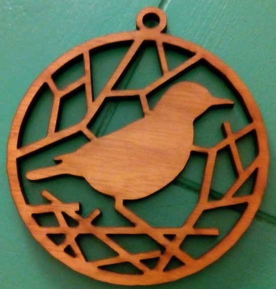 Laser Cut Bird Ornament Free Vector