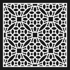 Vintage Geometric Jali Tile Pattern For CNC Laser Cutting Free Vector