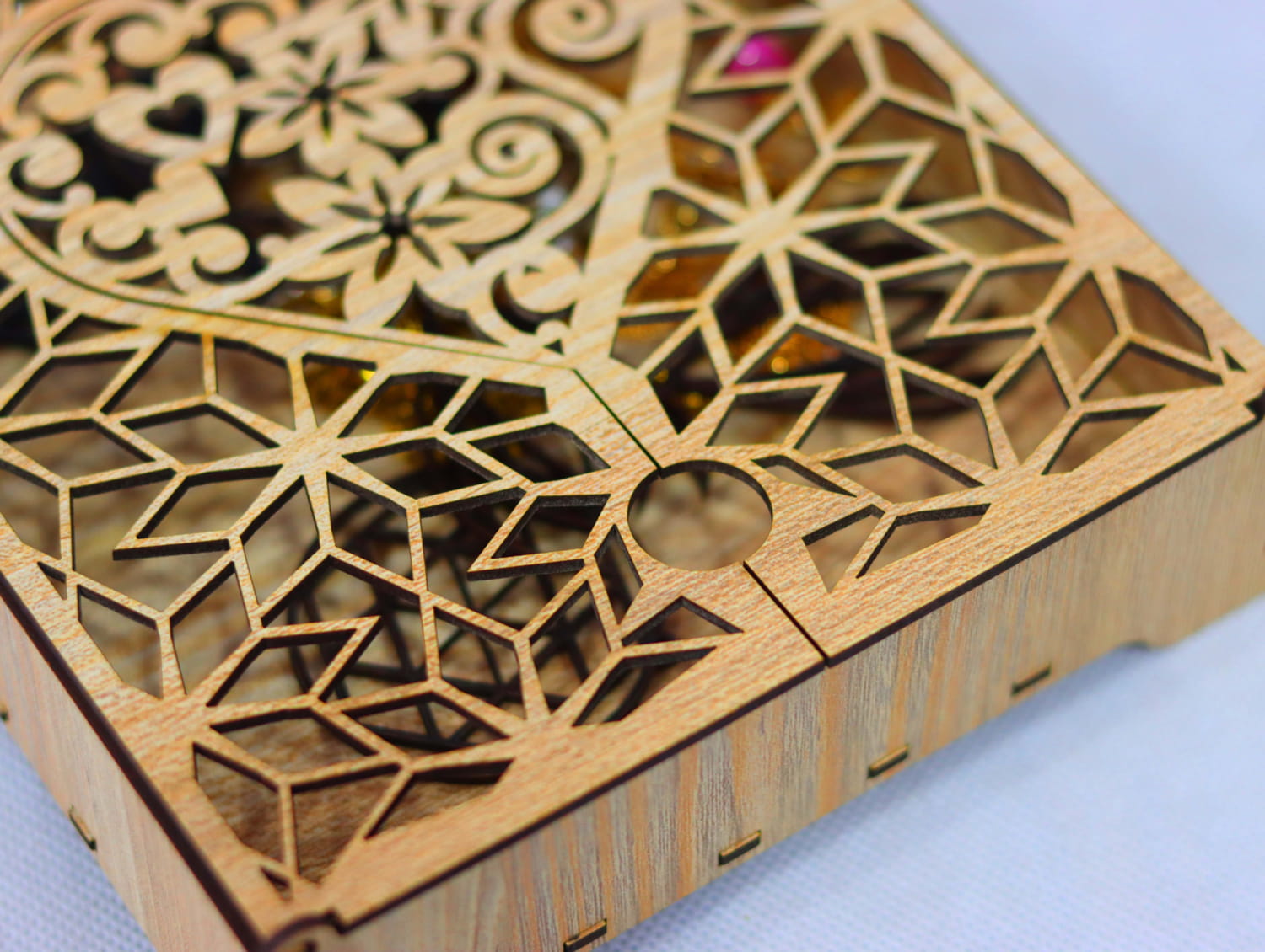 Laser Cut Heart Jewelry Box 3mm Free Vector