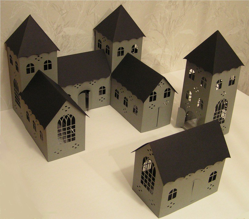 Laser Cut 3D Small Castle Free Vector cdr Download - 3axis.co