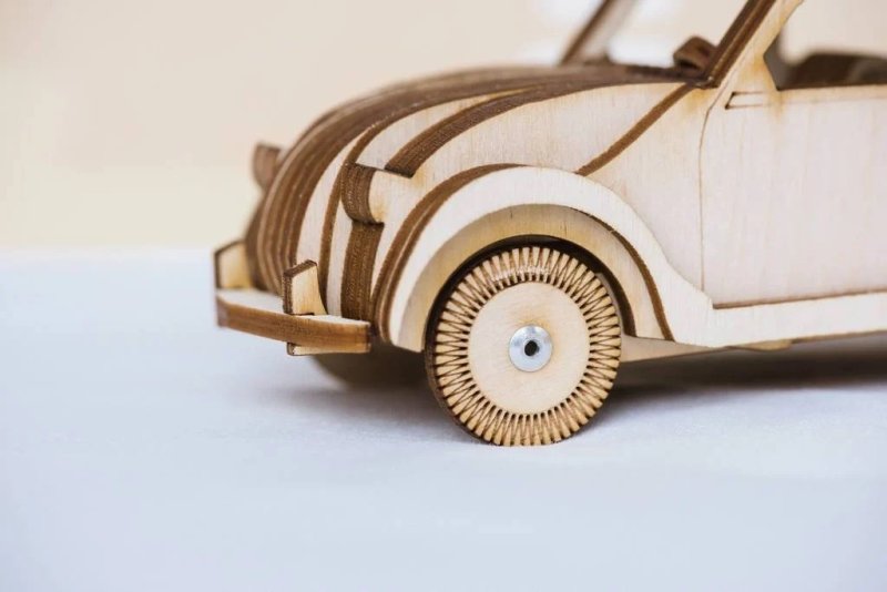 Laser Cut Citroen 2CV 3D Puzzle DXF File