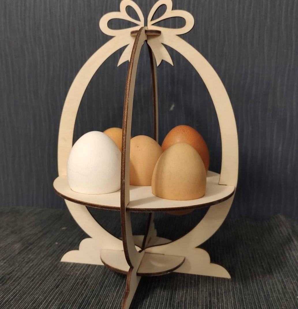 Laser Cut Wood Easter Egg Stand Free Vector cdr Download - 3axis.co