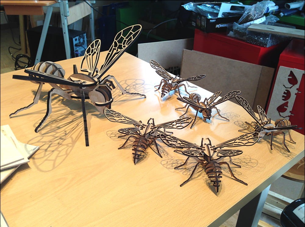 Laser Cut Bee 3D Puzzle SVG File