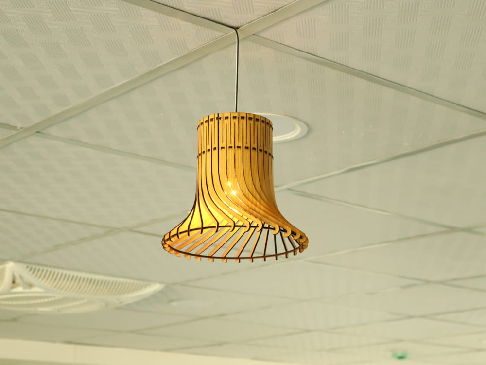 Laser Cut Wooden Hanging Lamp Pendant Light Free Vector