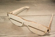 Laser Cut Wooden Glasses 3mm DXF File