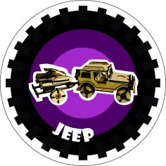 Laser Cut Jeep 3D Puzzle DXF File