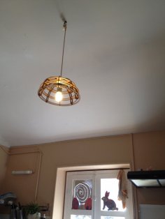 لامپ آویز چوبی برش لیزری