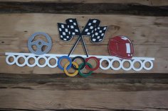 Car Racing Sports Medal Hanger Display Free Vector