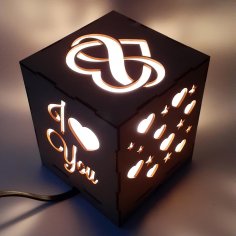 Lasergeschnittene romantische Nachtlicht-Paar-Lampe