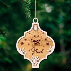 Laser Cut Layered Christmas Ornament Decor Free Vector
