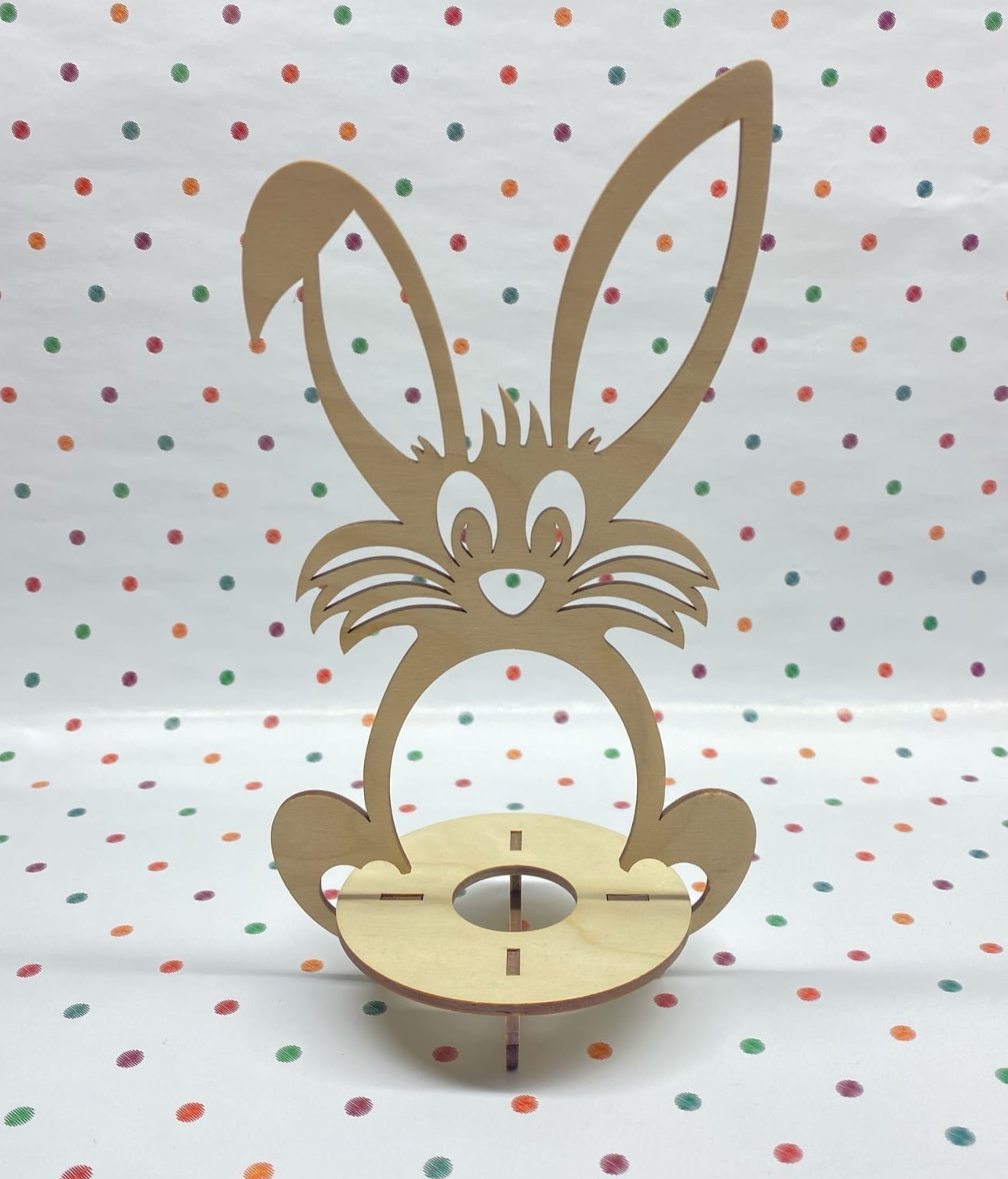 Laser Cut Bunny Easter Egg Holder Free Vector