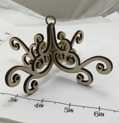Ornament żyrandol wycinany laserowo 3mm