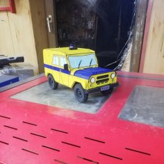 Portabottiglie Jeep con taglio laser
