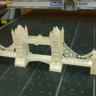 Laser Cut Tower Bridge 3D Puzzle Free Vector