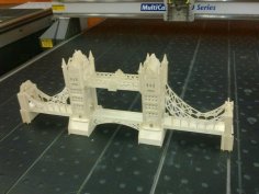 Laser Cut Tower Bridge 3D Puzzle Free Vector