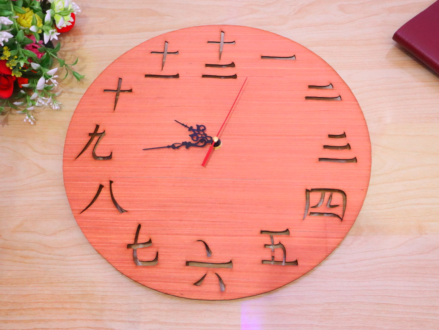 Laser Cut Chinese Wall Clock Free Vector