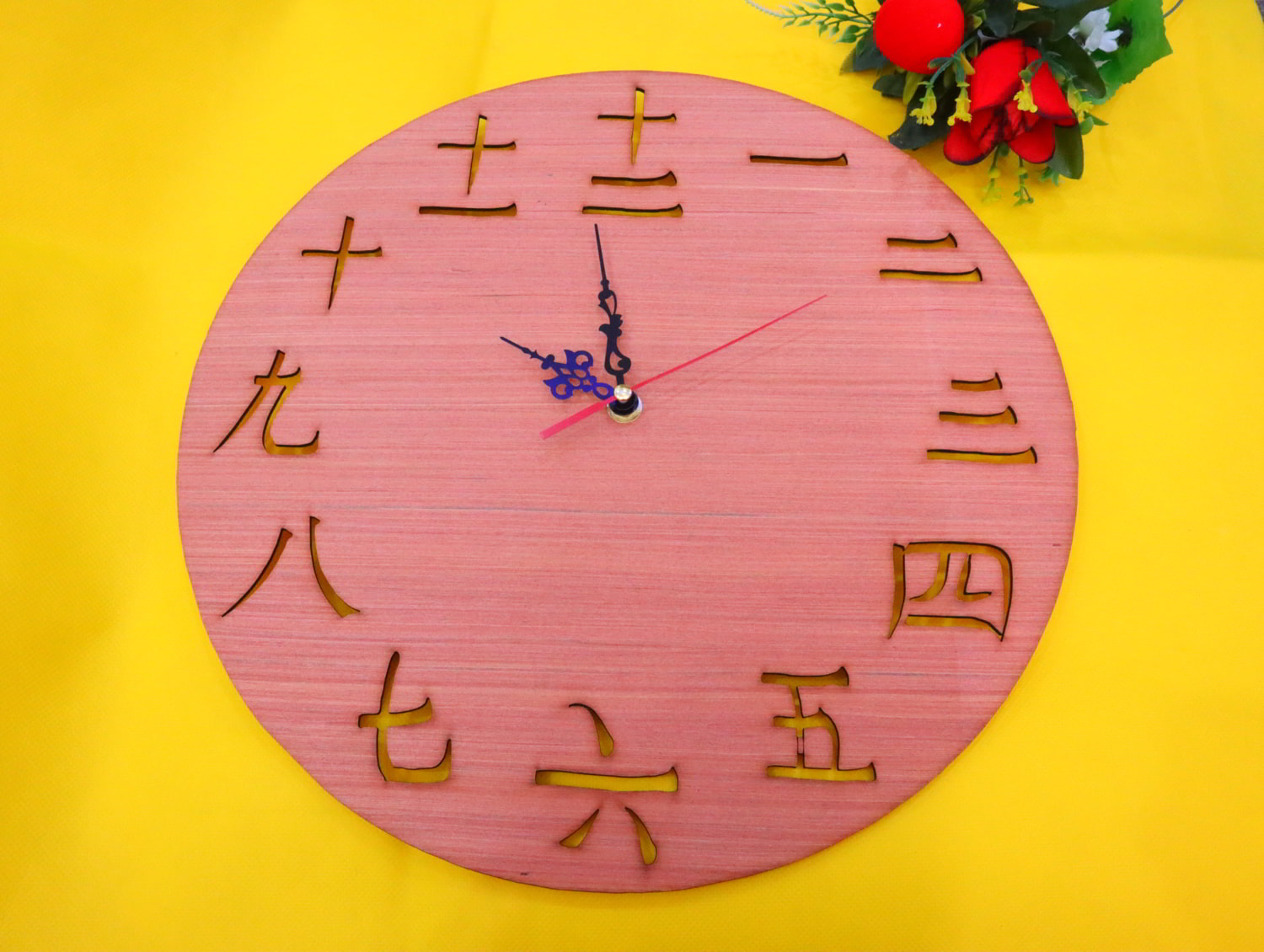 Laser Cut Chinese Wall Clock Free Vector