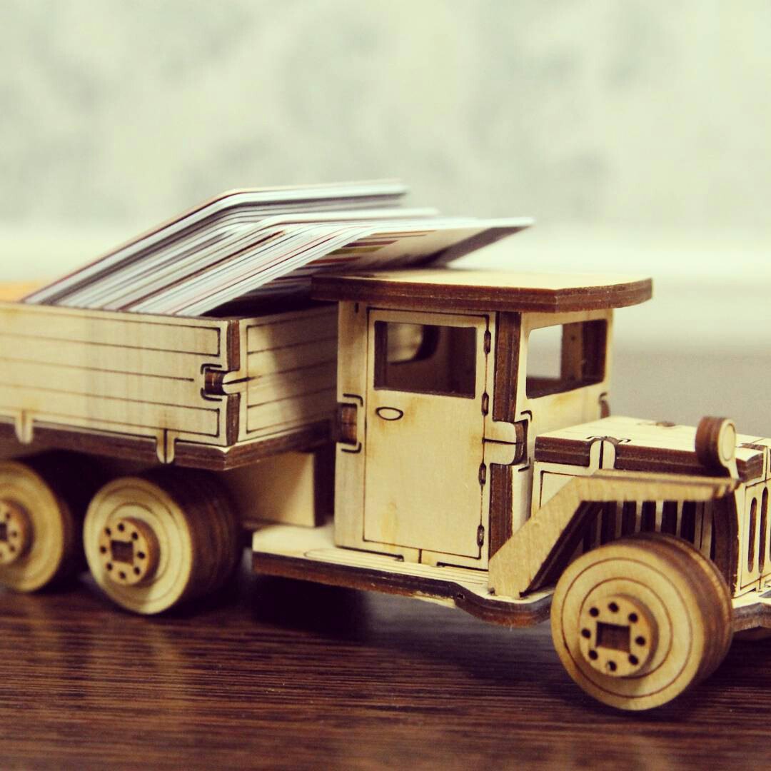 Laser Cut Wooden Truck Toy Vehicle Free Vector