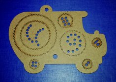 Lasergeschnittenes Spiralzeichnungsset aus Holz Spirograph