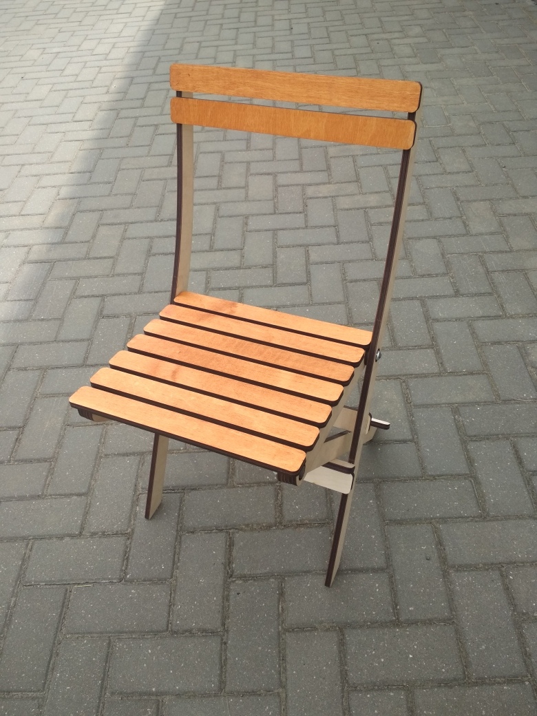 Laser Cut Modern Folding Chair Free Vector