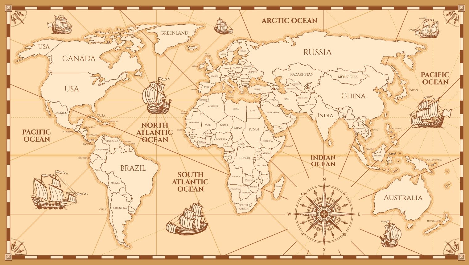 Laser Cut Engraved World Map Free Vector