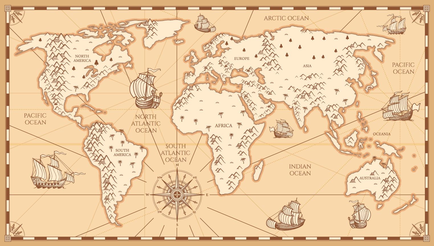 Laser Cut Engraved World Map Free Vector