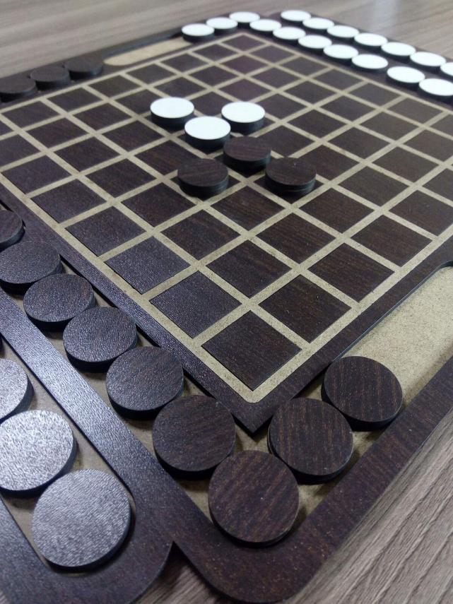 Laser Cut Reversi Board Game Free Vector