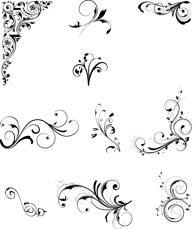 꽃무늬 디자인 요소