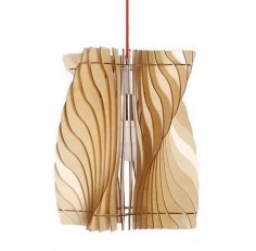Laser Cut Twisted Wood Lamp DXF File