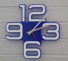 Laser Cut Acrylic Wall Clock Free Vector