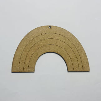 Laser Cut Rainbow Shape Wood Cutout Free Vector