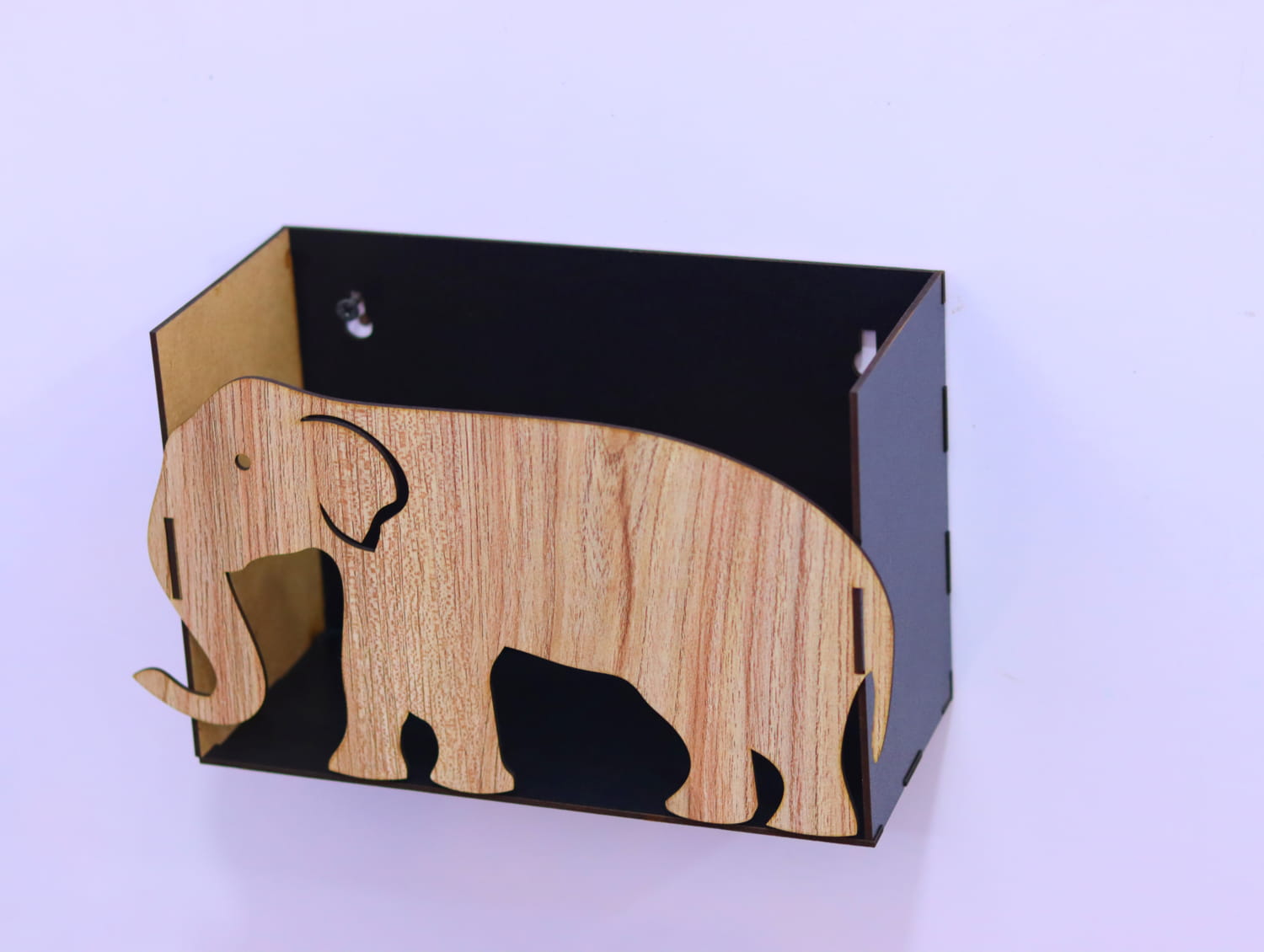 Laser Cut Elephant Wall Shelf Free Vector