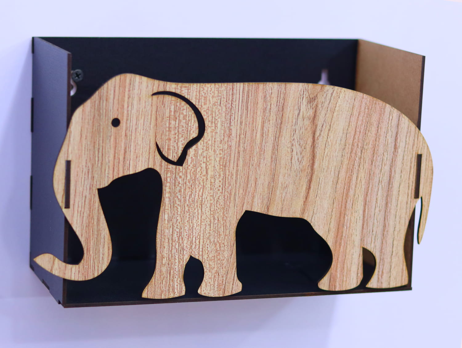 Laser Cut Elephant Wall Shelf Free Vector