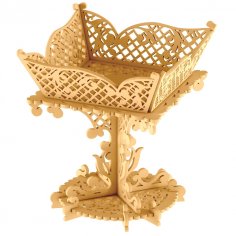 Laser Cut Decorative Wooden Fruit Tray Fruit Display Stand DXF File