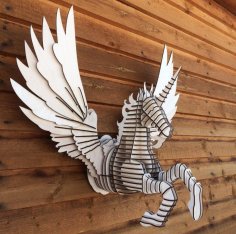 Lasergeschnittene Pegasus-Wanddekoration