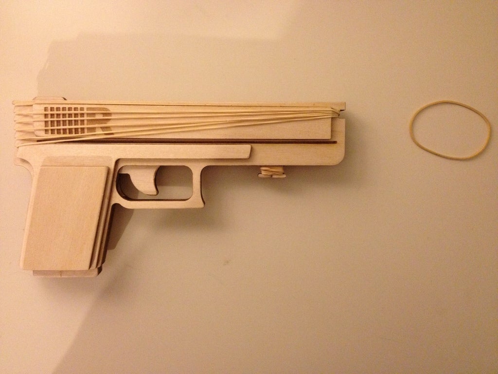 Pistola de borracha semiautomática de corte a laser