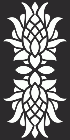 Floral Privacy Screen Pattern for CNC Laser Cut Free Vector
