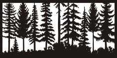 24 X 48 Just Trees Plasma Art DXF File