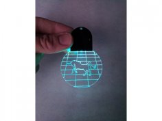 Pendentif Licorne Synthwave Acrylique Transparent