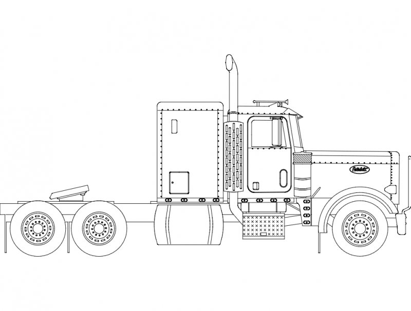 Файл dxf для грузовиков Peterbilt