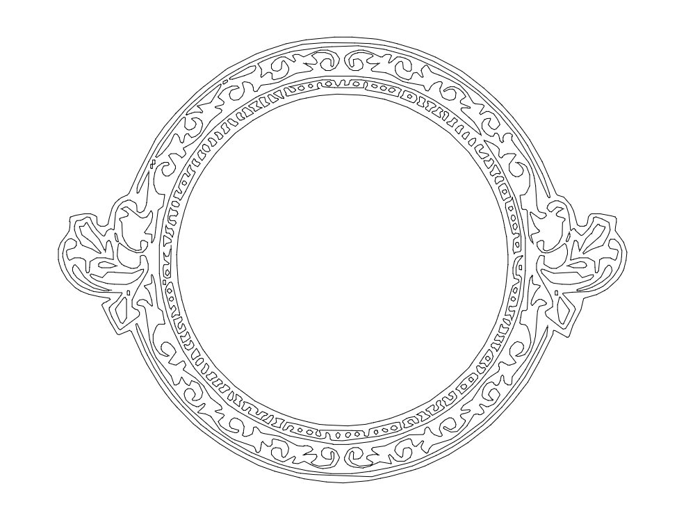 Download Cool Circle Frame dxf File Free Download - 3axis.co