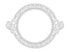 Cool Circle Frame dxf File