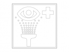 green-eyewash-sign dxf File