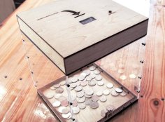 Laser Cut Digital Counting Piggy Bank